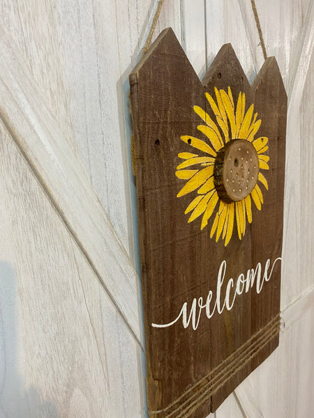 Sunflower Welcome Sign