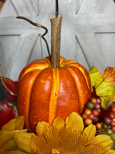 Fall Birdhouse Topiary - orange