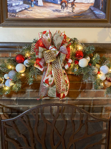 Christmas Garland - Bows and Balls