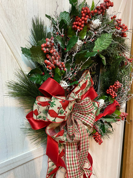 Christmas Holly Berries Wreath