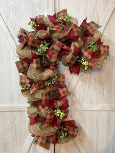 Candy Cane Wreath - LARGE