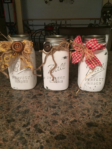 Painted Mason Jar - Quart