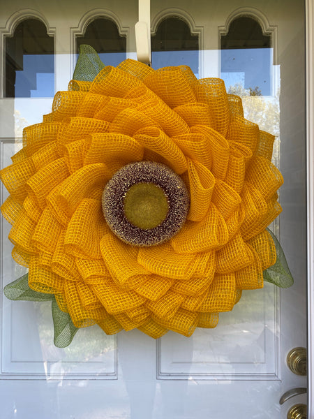 Sunflower Door Hanger (light or gold yellow)