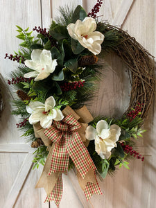 Christmas Magnolia Wreath