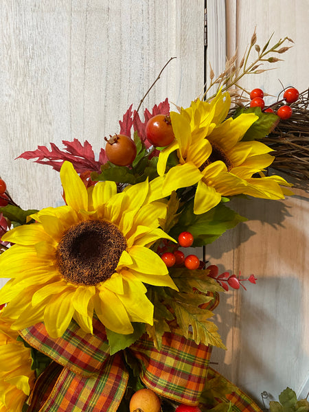 Sunflower Wreath - Yellow