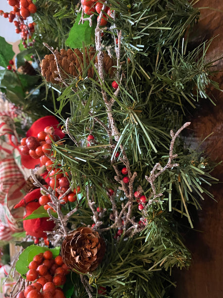 Christmas Holly Berries Wreath