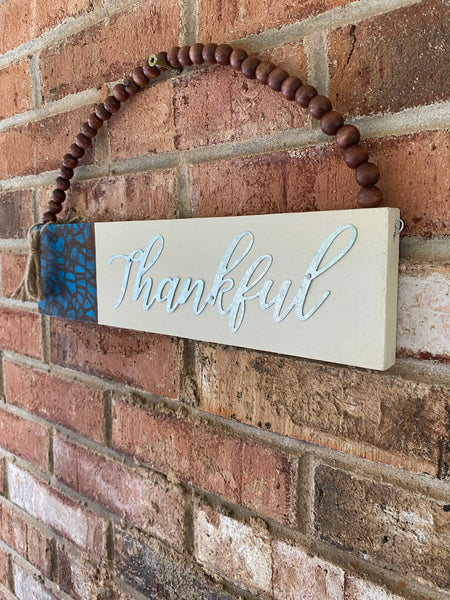 Thankful Sign with Tassel