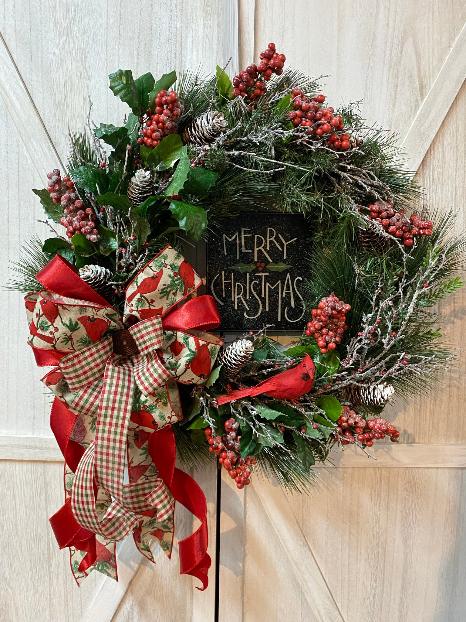 Christmas Holly Berries Wreath