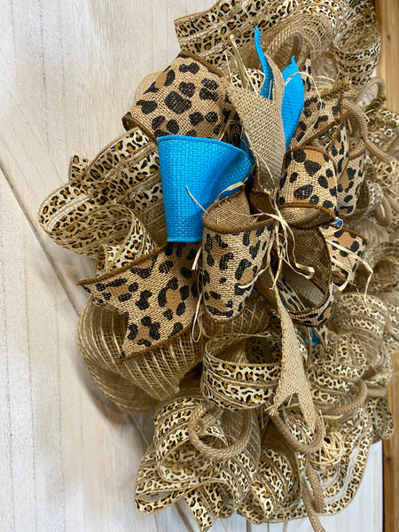 Cheetah and Leopard Print Wreath