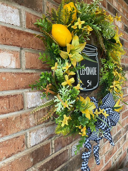 Lemon Grapevine Wreath