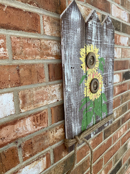 Sunflowers on Picket Fence