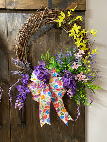 Spring & Summer Grapewine Wreath