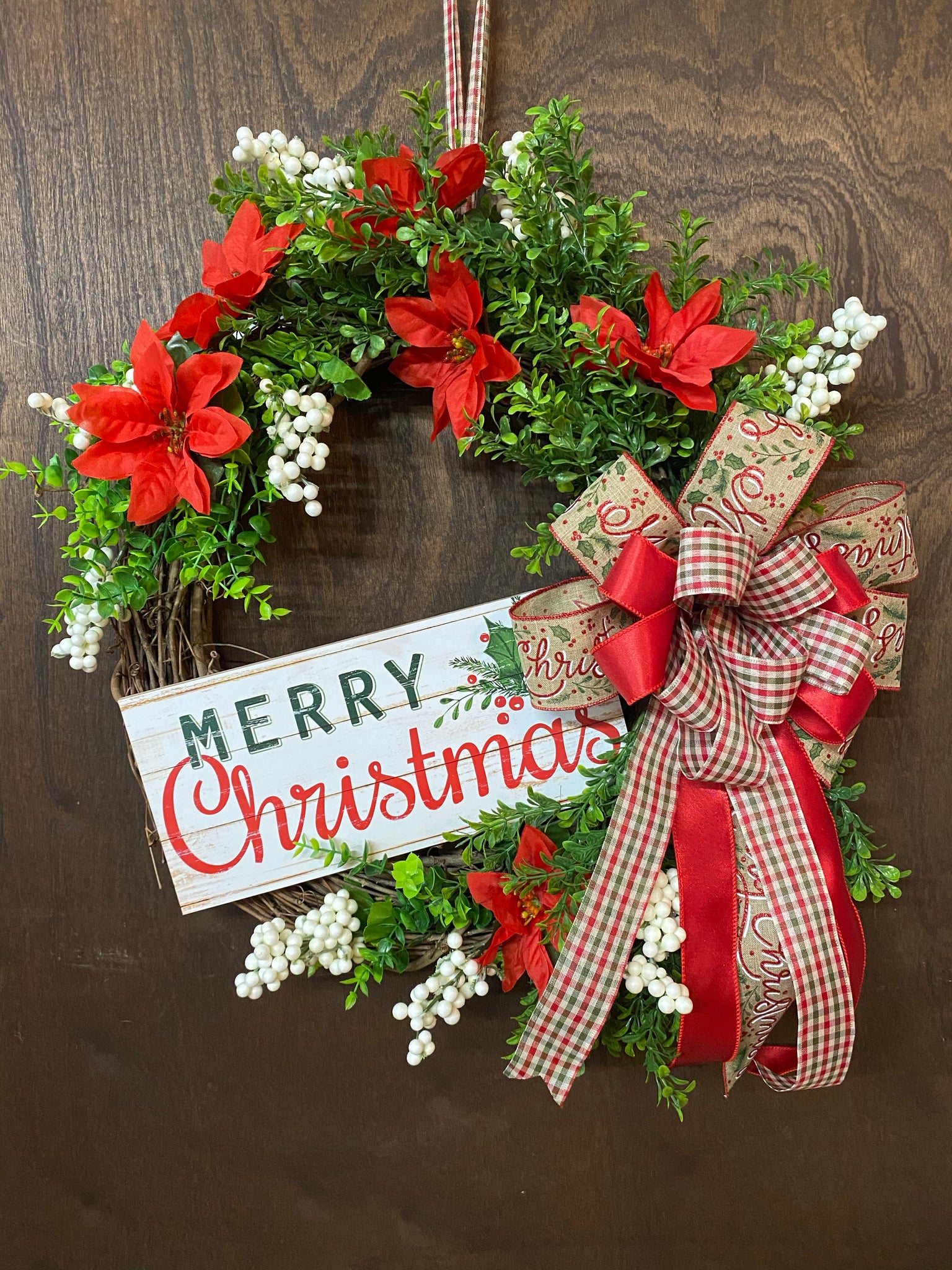 Christmas Poinsettia Wreath