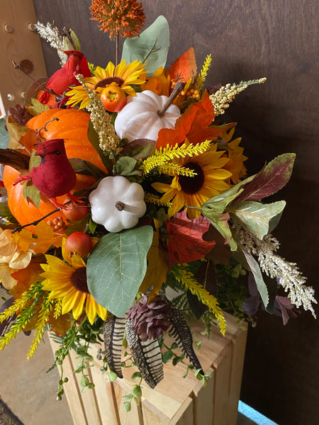 Fall Cemetery Arrangement