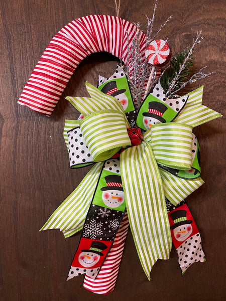 Candy Cane Wreath - Red Peppermint Stripe