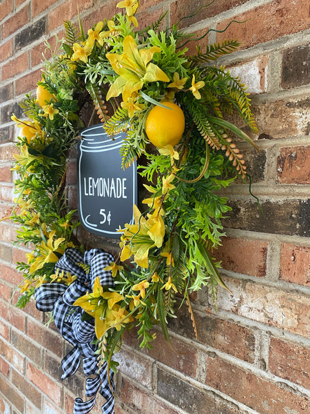 Lemon Grapevine Wreath