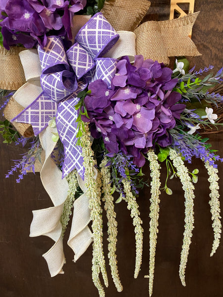 Easter Lily & Hydrangea Grapevine Wreath