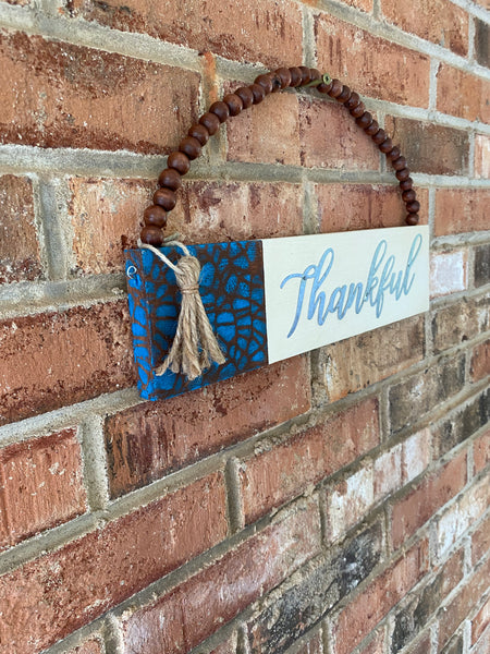 Thankful Sign with Tassel