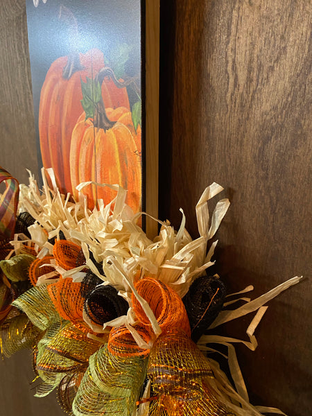 Welcome Pumpkins Wreath - Rail