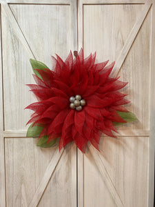 Poinsettia Flower Door Hanger