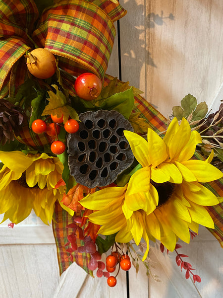 Sunflower Wreath - Yellow