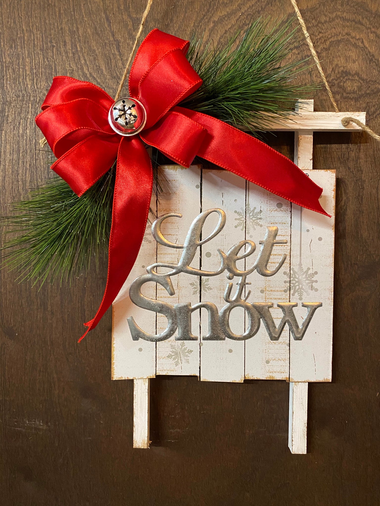 Let It Snow Sled Sign -