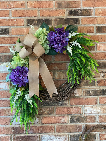 Hydrangea Grapevine Wreath