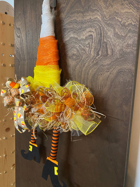 Witch Hat Wreath - Candy Corn