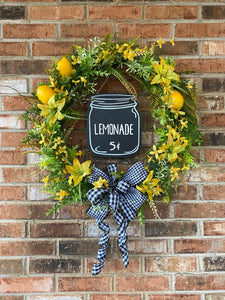 Lemon Grapevine Wreath