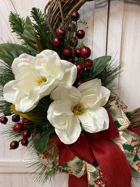 Christmas Magnolia Wreath