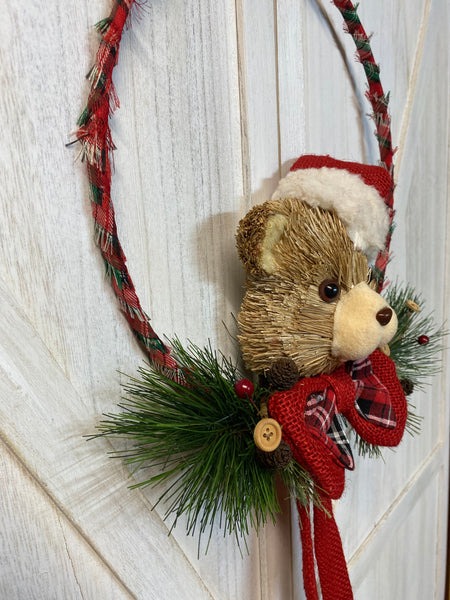 Christmas Bear Wreath - Hoop