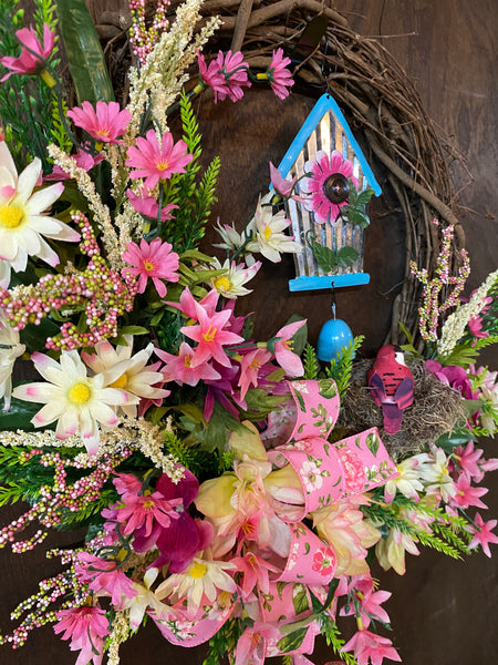 Simply Pink Spring Wreath