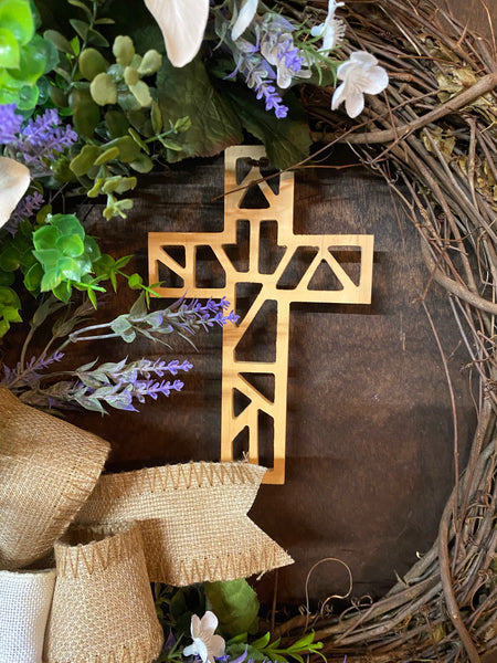 Easter Lily & Hydrangea Grapevine Wreath