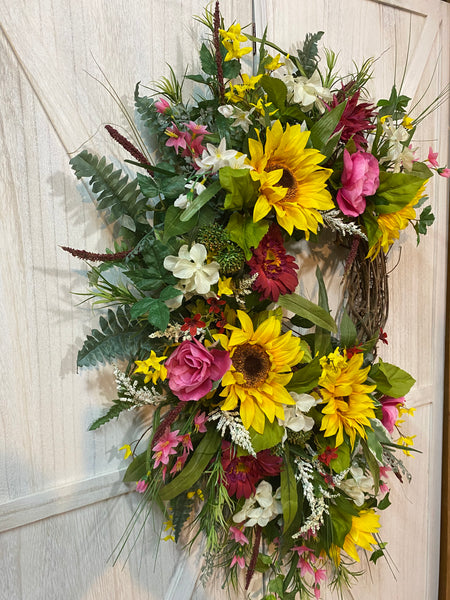 Summer Sunflowers Wreath