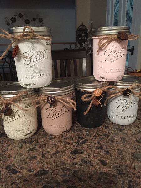 Painted Mason Jar - Pint