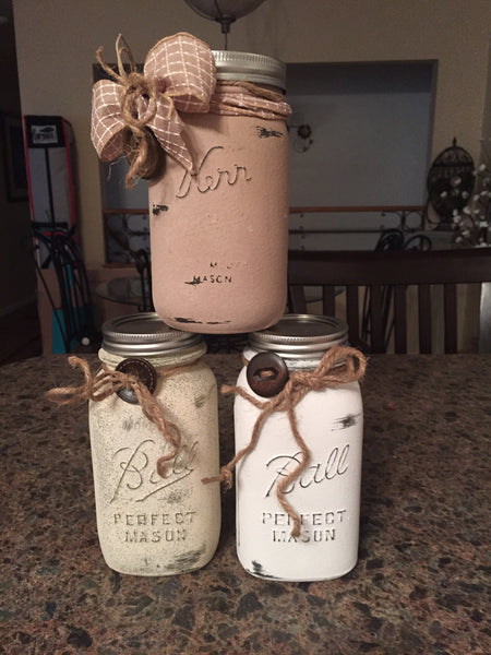 Painted Mason Jar - Quart