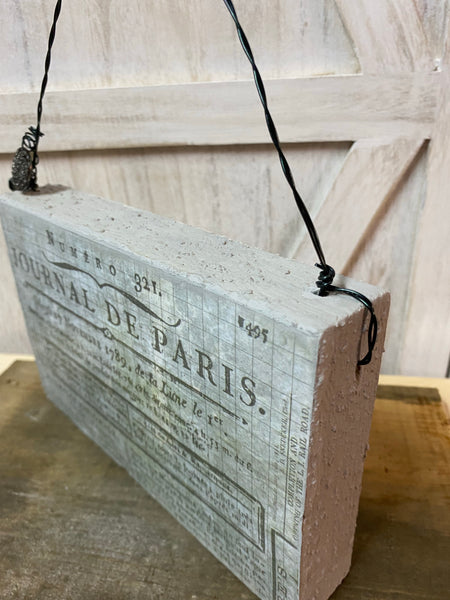 Journal De Paris Block Sign