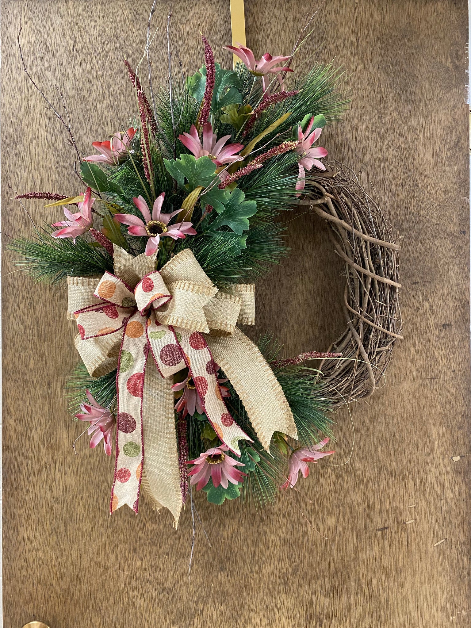 Aster Flowers Wreath - Plum