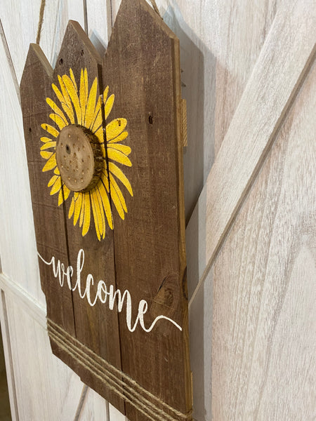 Sunflower Welcome Sign