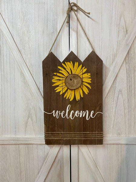 Sunflower Welcome Sign