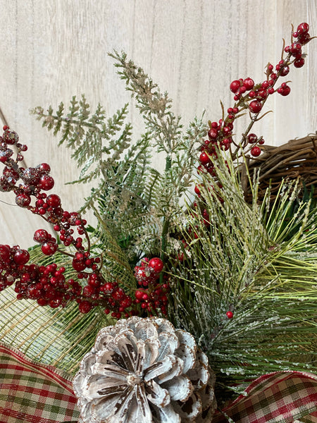 Frosted Pine & Berry Wreath