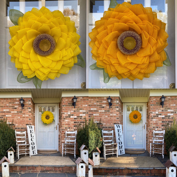 Sunflower Door Hanger (light or gold yellow)