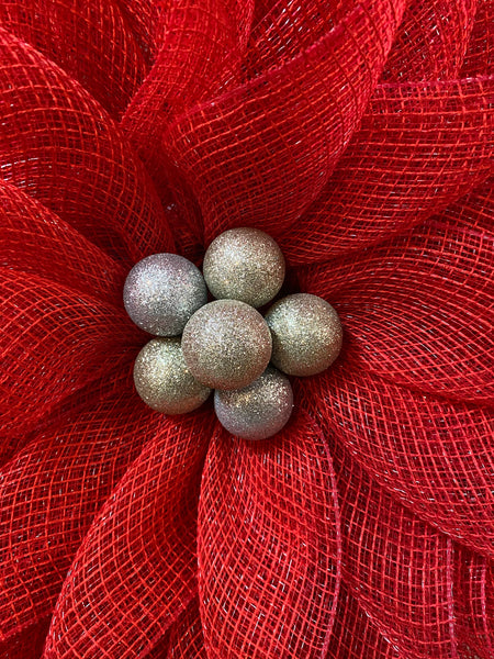 Poinsettia Flower Door Hanger