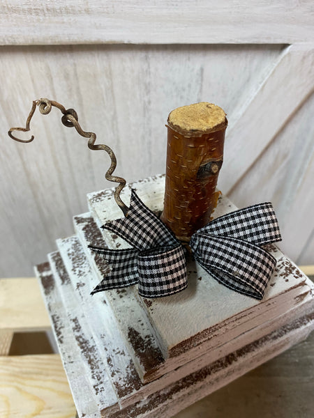 Wood Stacked Pumpkins (2pc set)