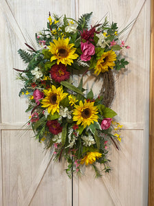 Summer Sunflowers Wreath