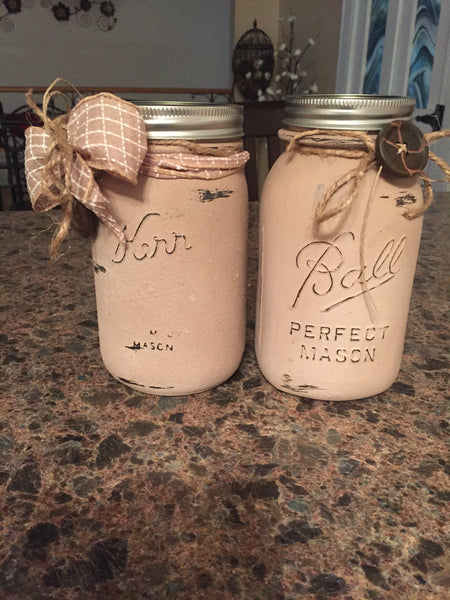 Painted Mason Jar - Quart