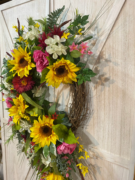 Summer Sunflowers Wreath