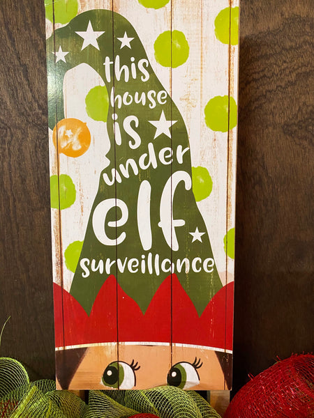 Elf Surveillance Wreath - Rail