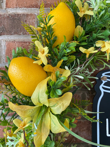 Lemon Grapevine Wreath